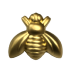 Button - 20mm Matt Gold Bee