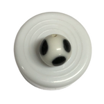Bead - Glass Round Black/White