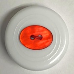 Button - 13mm Oval Shell 23 Red