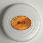 Button - 13mm Oval Shell 28 Orange