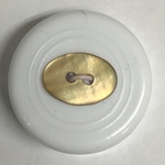 Button - 13mm Oval Shell 44 Pale Gold