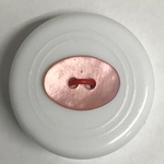 Button - 13mm Oval Shell 66 Pale Pink