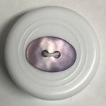 Button - 13mm Oval Shell 83 Lavender