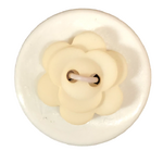 Button - 12mm Matt Flower 20 Ivory