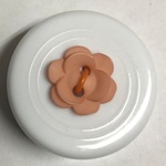 Button - 12mm Matt Flower 29 Apricot