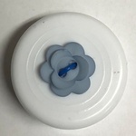 Button - 12mm Matt Flower 42 Grey