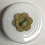 Button - 12mm Matt Flower 43 Olive