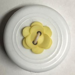 Button - 12mm Matt Flower 65 Lemon