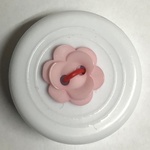 Button - 12mm Matt Flower 67 Pale Pink