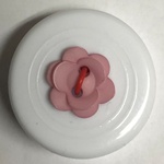 Button - 12mm Matt Flower 69 Pink