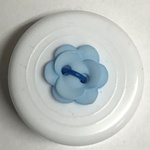Button - 12mm Matt Flower 74 Light Blue