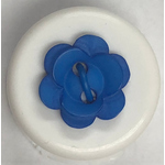 Button - 15mm Matt Flower 88 Blue