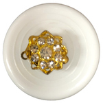 Clasp - Diamonte Gold Round