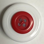 Button - 16mm 4 Hole 23 Red