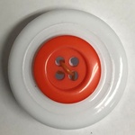 Button - 16mm 4 Hole 28 Orange