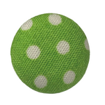 Button - 15mm Shank Covered Polka Dots - Green