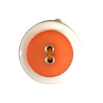 Button - 16mm Sew Through 2/H Rivet - Orange