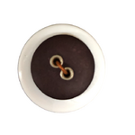 Button - 16mm Sew Through 2/H Rivet - Brown