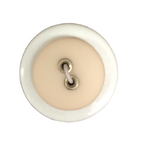 Button - 16mm Sew Through 2/H Rivet - Flesh