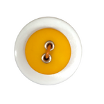 Button - 16mm Sew Through 2/H Rivet - Mustard