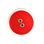 Button - 22mm Sew Through 2/H Rivet - Red