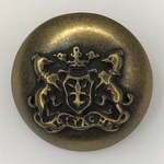 Button - 15mm Shank Dome Crest Bronze