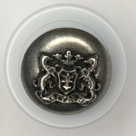 Button - 15mm Shank Dome Crest Nickel