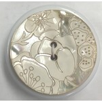 Button - 34mm Shell White