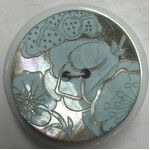 Button - 34mm Shell Pale Blue