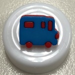 Button - 16mm Shank Bus 86 Light Blue