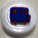 Button - 16mm Shank Bus 88 Blue