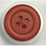 Button - 23mm 4 Hole Frosted Metalic Finish - Dark Copper