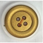 Button - 23mm 4 Hole Frosted Metalic Finish - Gold