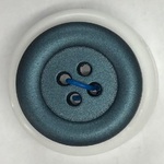 Button - 23mm 4 Hole Frosted Metalic Finish - Steel Blue