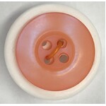 Button - 18mm  4 Hole Opal Look - Orange