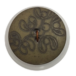 Button - 28mm Matte Laser Etch 44 Brown