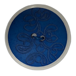 Button - 28mm Matte Laser Etch 88 Blue