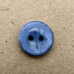 Button - 14mm  2/H Flat Pearled - Steel Blue