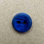 Button - 14mm  2/H Flat Pearled - Dark Blue