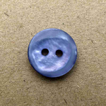 Button - 14mm  2/H Flat Pearled - Lavender