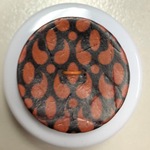 Button - 20mm Coconut Teardrop 29 Orange