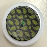 Button - 30mm Coconut Teardrop 49 Olive
