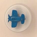 Button - 15mm Shank Aeroplane 86 Light Blue