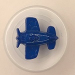 Button - 15mm Shank Aeroplane 88 Blue