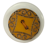 Button - 18mm Coconut Laser Etch 63 Yellow