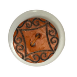 Button - 30mm Coconut Laser Etch 28 Orange