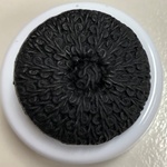 Button - 20mm Shank Textured 03 Black