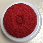 Button - 20mm Shank Textured 23 Red