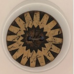 Button - 20mm Coconut Sunburst 03 Black