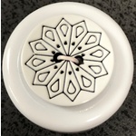 Button - 20mm Shiny Snowflake 75 White